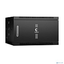 Cabeus SH-05F-6U60/60m-BK Шкаф телекоммуникационный настенный 19" 6U 600x600x368mm (ШхГхВ) дверь металл, цвет черный (RAL 9004)