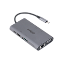 DAHUA Док станция 9 in 1 USB 3.1 Type-C to USB 3.0 + HDMI + RJ45 + VGA + SD/TF +PD Docking Station