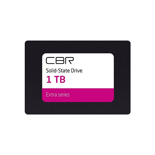 SSD CBR SSD-001TB-2.5-EX21, Внутренний SSD-накопитель, серия "Extra", 1024 GB, 2.5", SATA III 6 Gbit/s, Phison PS3112-S12, 3D TLC NAND, DRAM, R/W speed up