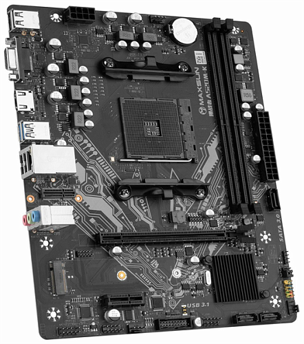 Материнская плата MAXSUN MS-Challenger A520M-K, AM4, A520, 2*DDR4, 3*SATA 3.0, 2*M.2, 2*USB 3.2, 4*USB 2.0, 1*PCIE 16, 1*PCIE 1, HDMI+VGA, mATX