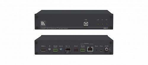Передатчик сигнала Kramer Electronics 691 HDMI, Audio, RS-232, ИК, USB и Ethernet по волоконно-оптическому кабелю для модулей SFP. Для работы требуютс