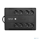 ИБП HIPER INLine LM-1000: Линейно-интерактивный 1000VA/600W Розетки: 8 CEE АКБ: Свинцово-кислотная, 12В / 9 Ач