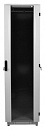 Шкаф коммутационный ЦМО (ШТК-М-33.6.8-1ААА-9005) напольный 33U 600x820мм пер.дв.стекл задн.дв.стал.лист 2 бок.пан. направл.под закл.гайки 890кг черный