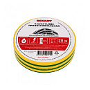 Rexant 09-2807 Изолента ПВХ профессиональная 0,18х19 мм х 20 м, желто-зеленая
