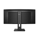 LCD PHILIPS 34" 345B1C/00 черный с поворотом экрана {VA curved 3440x1440 100Hz 5ms 178/178 300cd 2xHDMI2.0 DisplayPort1.2 4xUSB 3.2 MM}