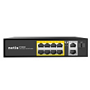 Коммутатор Netis P110GH (L2) 8x100Мбит/с 2x1Гбит/с 1SFP 8PoE 8PoE+ 120W неуправляемый