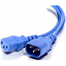 Hyperline PWC-IEC13-IEC14-0.5-BL кабель питания монитор-компьютер IEC 320 C13 - IEC 320 C14 (3x0.75), 10A, прямая вилка, 0.5 м, цвет синий
