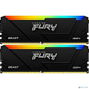 Память DDR4 2x16GB 3200MHz Kingston KF432C16BB2AK2/32 Fury Beast RGB RTL Gaming PC4-25600 CL16 DIMM 288-pin 1.35В kit single rank с радиатором Ret