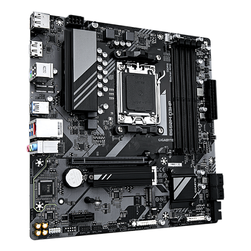 Материнская плата GIGABYTE B650M D3HP, AM5, B650, 4*DDR5, 4*SATA, 2*M.2, 3*USB 3.2, 2*USB 2.0, Type-C, 1*PCIx16, 1*PCIx1, 2*DP+HDMI, mATX