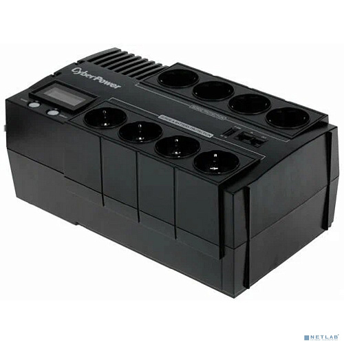 CyberPower BR1000ELCD ИБП {Line-Interactive, 1000VA/600W USB/RJ11/45/USB charger A (4+4 EURO), 12В/9 Ач х 1}