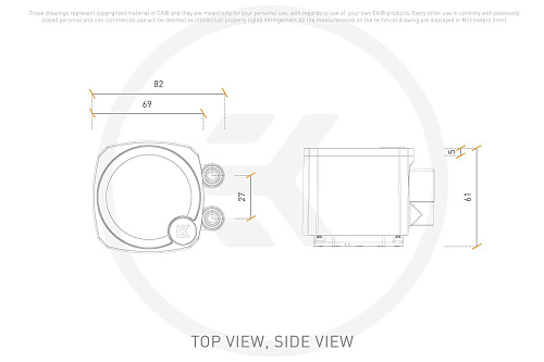Система охлаждения/ EKWB EK-Nucleus AIO CR360 Dark (360mm, Black, ARGB/ Fans: 3x120mm, 72CFM, 36dBA, 2300RPM/ Pump height 61.6mm, -dBA, 3100RPM, Rad