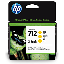 Картридж Cartridge HP 712 для DJ T230/T630/T650/Studio, желтые, тройная упаковка 3ED69A (3*29мл)