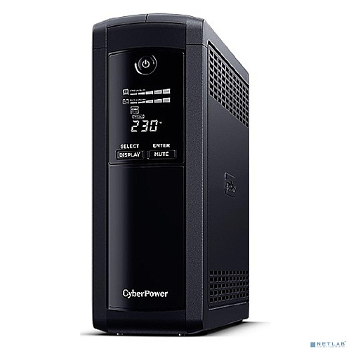 CyberPower VP1600EILCD ИБП {Line-Interactive, Tower, 1600VA/960W USB/RS-232/RJ11/45 (4 + 4 IEC С13), 12В/9 Ач х 2}