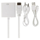 Rexant (17-6934) Переходник штекер HDMI - гнездо VGA, провод + шнур стерео 3,5мм с питанием