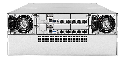 Infortrend EonStor DS 3000U 4U/24bay Dual controller, 2x12Gb/s SAS,8x1G iSCSI + 4x host board,2x4GB RAM,2x(PSU+FAN),2x(SuperCap+Flash),24xSAS SFF/LFF,