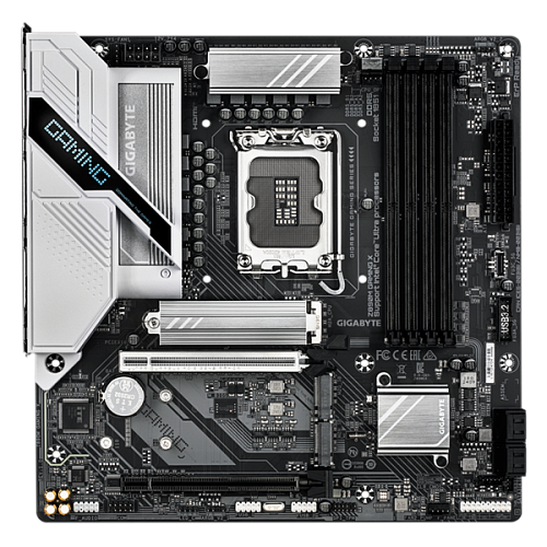 Материнская плата GIGABYTE Z890M GAMING X, LGA1851, Z890, 4*DDR5, 4*SATA, 3*M.2, 3*USB 3.2, 2*USB 2.0, 2*PCIx16, HDM+2*DP, mATX