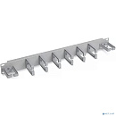 Cabeus JB08-1U-PR-GY Кабельный органайзер горизонтальный 19" 1U, 8 пластиковых колец, металлический, цвет серый (RAL7035)
