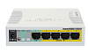 Коммутатор MIKROTIK [RB260GSP] CSS106-1G-4P-1S 1x SFP и 5x 10/100/1000 Мбит/c Gigabit Ethernet, раздача PoE питания