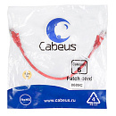 Cabeus PC-UTP-RJ45-Cat.6-0.3m-RD Патч-корд U/UTP, категория 6, 2xRJ45/8p8c, неэкранированный, красный, PVC, 0.3м