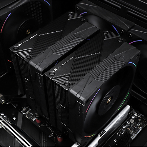 Кулер для процессора/ Thermalright Phantom Spirit 120 EVO (4-pin PWM, 157mm, Ni/CU, 7x6mm, ARGB, 2x120mm, 69CFM, 27dBA, 2150RPM, S: 1700, 1200, 20XX,