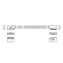 Кабель L285MM009-SD-R Cable MCIO x8 74P (угловой Left Exit) -TO- MCIO x8 74P (угловой Left Exit) , 85 Ohm, L:80cm