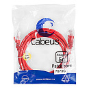 Патч-корд Cabeus PC-UTP-RJ45-Cat.5e-2m-RD Патч-корд U/UTP, категория 5е, 2xRJ45/8p8c, неэкранированный, красный, PVC, 2м
