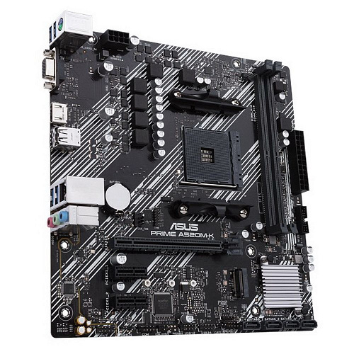 Материнская плата ASUS PRIME A520M-K AM4 mATX 2xDDR4 PCI-Ex16 2xPCI-Ex1 M.2 HDMI VGA GLAN {10}
