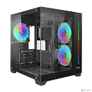 Ginzzu V390 RGB подсветка, контроллер CRC6, 3* 12R6 FAN 12CM RGB закаленное стекло 1*USB 3.0,1*USB 2.0, AU mATX