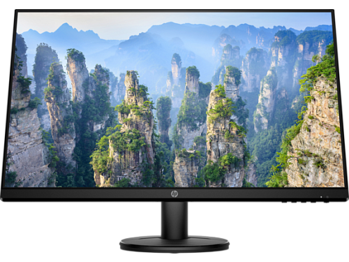 HP V27i Monitor 1920x1080 FHD, IPS, 16:9, 300 cd/m2, 1000:1, 5ms, 178°/178°, VGA, HDMI, tilt, Low Blue Light, Black