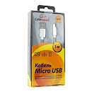 Cablexpert Кабель USB 2.0 CC-G-mUSB02S-1M AM/microB, серия Gold, длина 1м, серебро, блистер