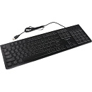 Клавиатура Gembird KB-250L {с подсветкой, USB, черный, 104 клавиши, подсветка Rainbow, кабель 1.5м}