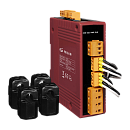 Интеллектуальный измеритель параметров однофазной сети, 4 петли, Modbus RTU, в комплекте 4 токовых кольца 60 А