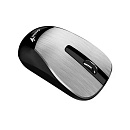 Genius Мышь ECO-8015 Silver { шероховатое металлическое покрытие, оптическая, 800/1200/1600 dpi, радио 2,4 Ггц, аккумулятор, USB} [31030005401]