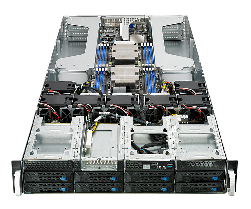 Серверная платформа ASUS Серверная платформа/ ESC4000 G4 GPU Server System, 2U, 8*3.5" HS HDD; 2*Socket P (LGA 3647)up to 150W; Intel® C621 PCH, 16*DDR4 LR/RDIMM,
