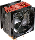 Кулер для процессора Cooler Master Hyper 212 LED Turbo (Red Top Cover) (150W, 4-pin, 163mm, tower, Al/Cu, red LED, fans: 2x120mm/66.3CFM/31dBA