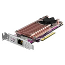 карта расширения/ QNAP QM2-2P10G1TB Marvell AQC113C PCIe Gen3 x8, Dual M.2 2280 PCIe Gen3 x4 NVMe, LAN 1x10GBASE-T 10GbE, Low-profile bracket pre-load