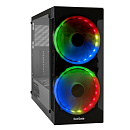 Корпус Exegate EX296080RUS Miditower i3 MATRIX-EVO800 (ATX, EVO800RGB 12см, 2*USB+1*USB3.0, HD аудио, черный, 2 вент. 18см с RGB подсветкой, п