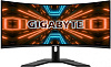 Монитор Gigabyte 34" G34WQC A черный VA LED 1ms 21:9 HDMI M/M матовая HAS 350cd 178гр/178гр 3440x1440 144Hz FreeSync Premium DP 2K 8.4кг