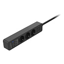 Harper Сетевой фильтр с USB зарядкой UCH-410 Black QC3.0 (3 роз.,3м.,3xUSB (max 4.8A), 4000W) {H00003198}