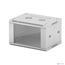NEOMAX Шкаф телекоммуникационный настенный 9U (600х350), стеклянная дверь, замок (3шт) на ключе, разборный, цвет серый (1 коробка)[NCB-WM9U-6035GK3-