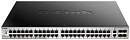 Коммутатор D-LINK DGS-3130-54PS/A1A 48G 2SFP 4SFP+ 48PoE 370W управляемый