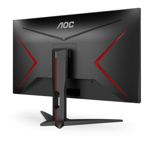 28" AOC U28G2AE/BK 3840x2160@60Гц IPS LED 16:9 4ms 2*HDMI DP 80M:1 1000:1 178/178 300cd Tilt Speakers Black/Red