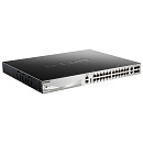Коммутатор D-Link DGS-3130-30PS/B2A Управляемый L3 стекируемый коммутатор с 24 портами 10/100/1000Base-T, 2 портами 10GBase-T и 4 портами 10GBase-X SF