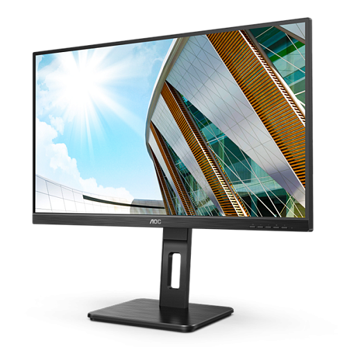 27" AOC U27P2CA 3840x2160 60Hz IPS WLED 16:9 4ms 2*HDMI DP 1x USB-C (DP Alt)/4x USB3.2 50M:1 1000:1 178/178 350cd HAS Pivot Tilt Swivel Speakers Black