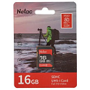 SecureDigital 16GB Netac P600 SDHC U1/C10 up to 80MB/s, retail pack [NT02P600STN-016G-R]
