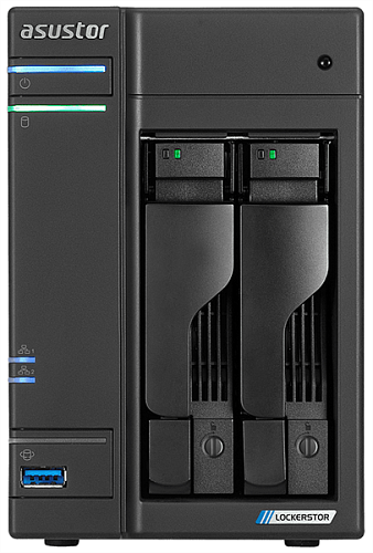 ASUSTOR AS6602T 2-Bay NAS/Media player/Intel Celeron J4125 2.0GHz up to 2.7GHz (Quad-Core), 4GB SO-DIMM DDR4, noHDD(HDD,SSD),/2x1GbE(LAN)/3xUSB3.2,HDM