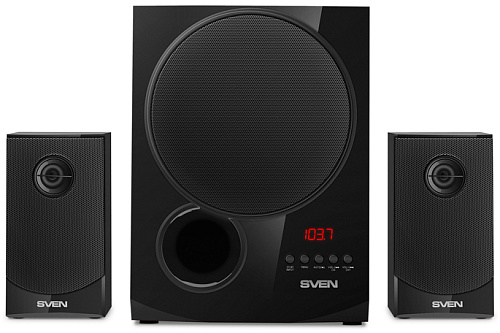 SVEN MS-2080, черный (70 Вт, Bluetooth, пульт, дисплей, FM, USB, SD)