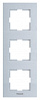 Рамка Panasonic Karre Plus WKTF08132SL-RU 3x вертикальный монтаж пластик серебристый (упак.:1шт)