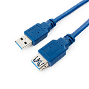Провод Cablexpert Кабель-удлинитель USB3.0, AM/AF, медь, двойн.экран, Pro, 1.8м, синий, пакет