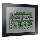 Промышленный монитор Nodka PANEL5000-C172-L с проекционно-емкостным сенсорным экраном. Дисплей 17", True Flat (плоскопанельный дизайн), пылевлагозащи